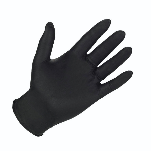 Heavy Duty Black Nitrile Disposable Gloves - Trichem Scotland